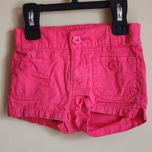 Old Navy Cute Pink Shorts With Pink Flower Buttons. Size 12-18 Months